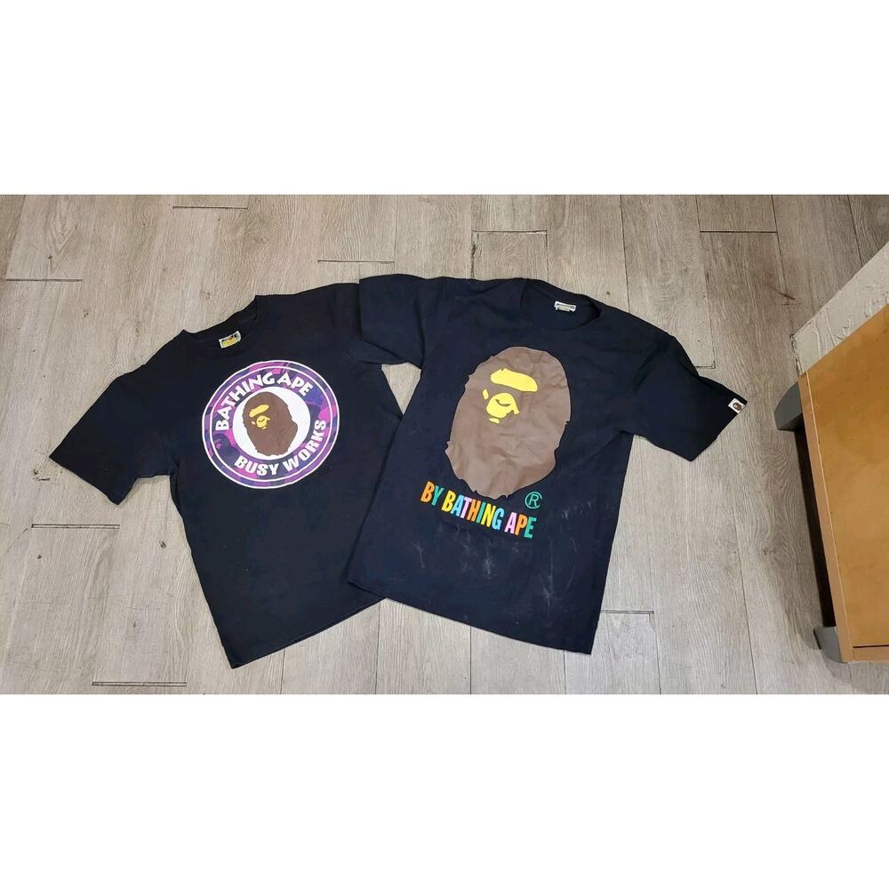 Bape A Bathing Ape T Shirt Busy Works Purple Camo & BAPE Colors By Bathing Ape T